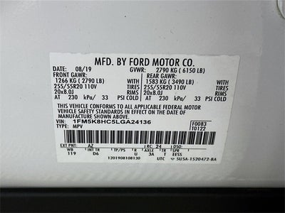 2020 Ford Explorer Platinum