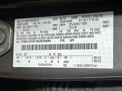2022 Ford Escape SE