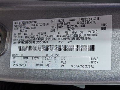 2020 Ford Escape SE