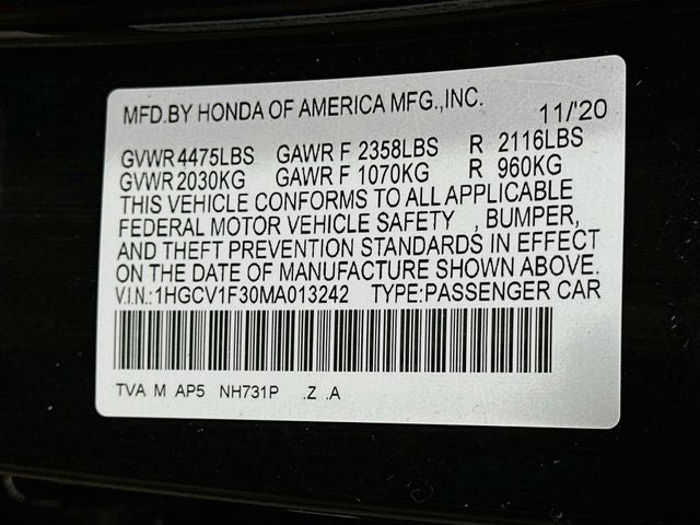 2021 Honda Accord Sport