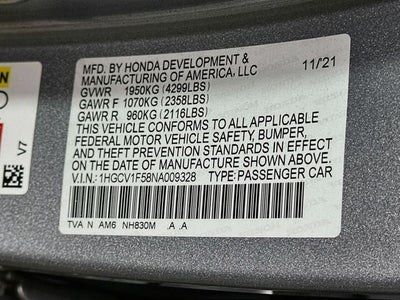2022 Honda Accord EX-L