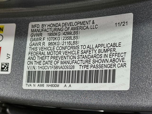 2022 Honda Accord EX-L