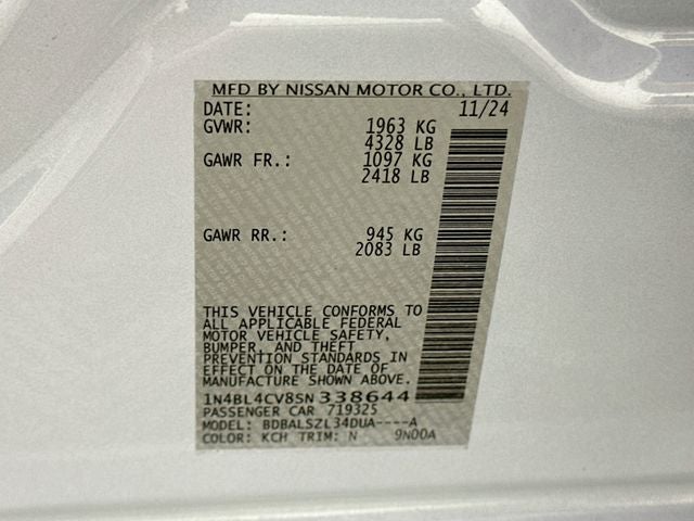 2025 Nissan Altima 2.5 SR