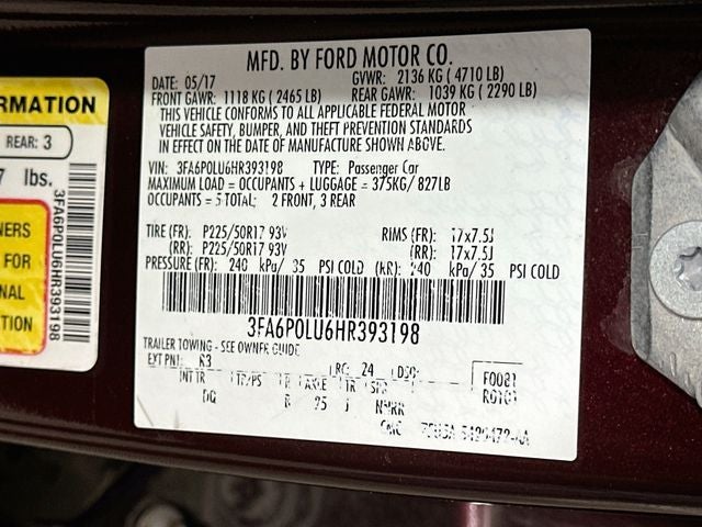 2017 Ford Fusion Hybrid SE