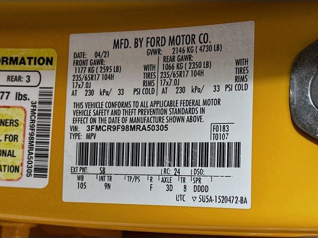 2021 Ford Bronco Sport First Edition