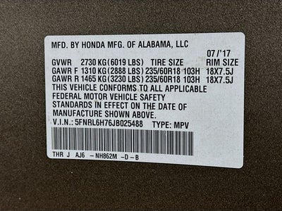 2018 Honda Odyssey EX-L