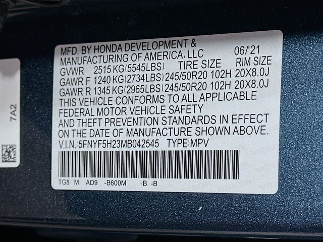 2021 Honda Pilot Special Edition