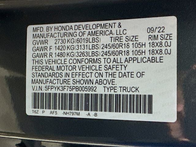 2023 Honda Ridgeline RTL-E