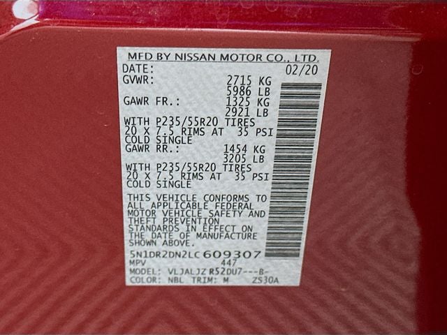 2020 Nissan Pathfinder Platinum