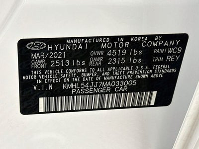2021 Hyundai Sonata Hybrid Limited