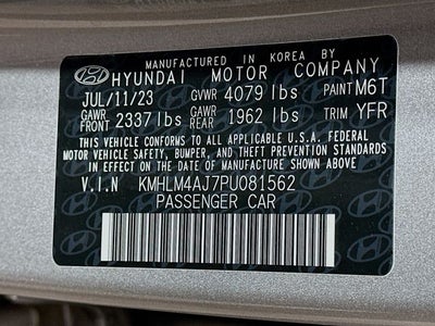 2023 Hyundai Elantra Hybrid Blue