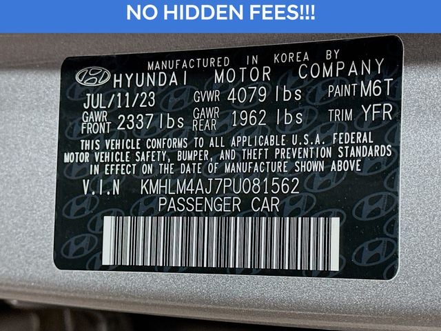 2023 Hyundai Elantra Hybrid Blue