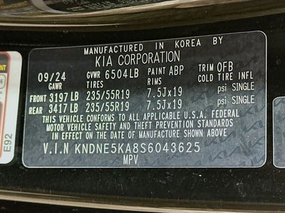2025 Kia Carnival Hybrid SX