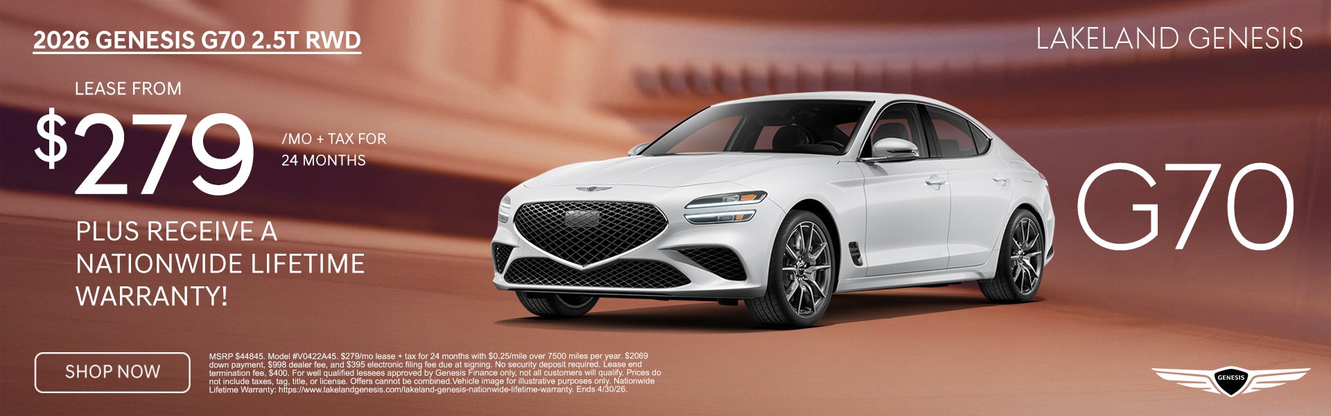 G70 $279/mo for 24 months