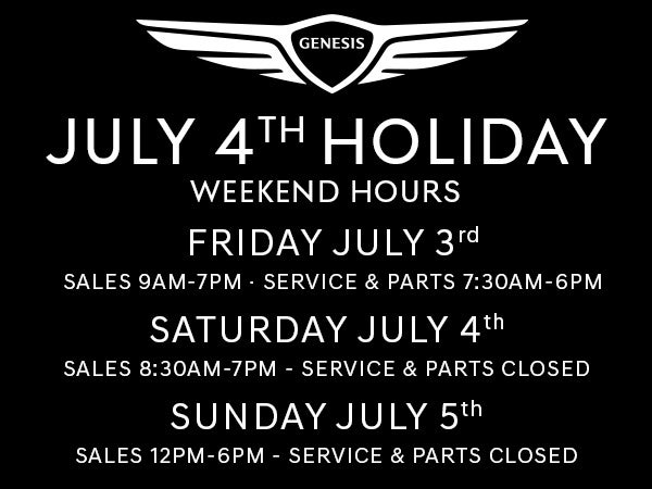 Lakeland GENESIS July 4th Weekend Hours