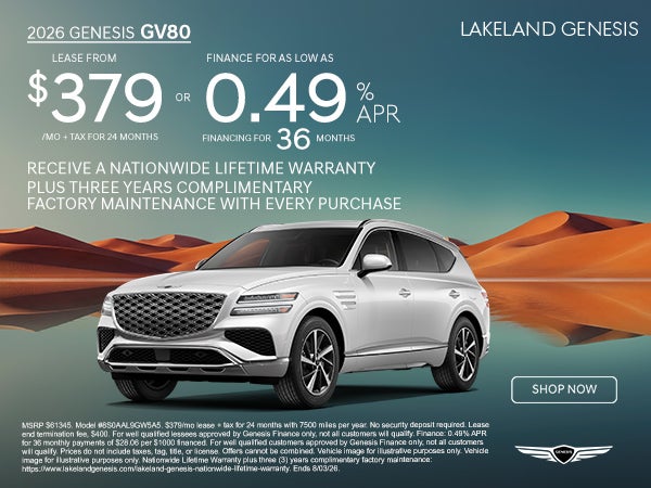2026 Genesis GV80 Lease from $379/mo