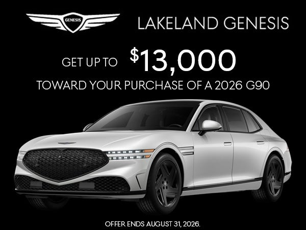 Get up to $13,000 toward the purchase of a Genesis G90