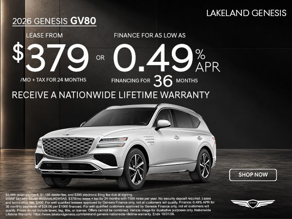 2026 Genesis GV80 Lease from $379/mo